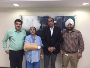 Dr. Mohit Arora with happy patient